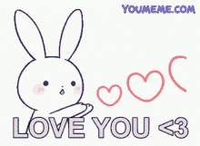 bunny love you iloveyou cute kawaii