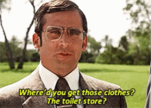 anchorman toilet store clothes diss