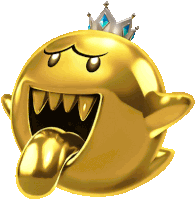 King Boo Gold Mario Kart Sticker - King Boo Gold King Boo Gold Stickers