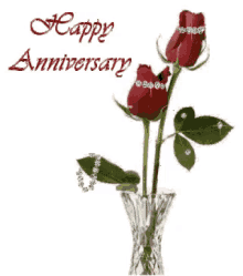 Anniversary Happy Anniversary GIF - Anniversary Happy Anniversary Red Roses GIFs