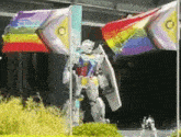 Gundam Mobile Suit GIF - Gundam Mobile Suit Queer Flag GIFs