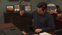 When Ppl Won'T Stop Texting Me GIF - Parks And Rec Nick Offerman Ron Swanson GIFs