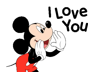Mickey And Minnie Mickey Mouse Sticker - Mickey And Minnie Mickey Mouse I Love You Stickers