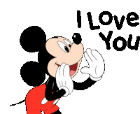 Mickey And Minnie Mickey Mouse Sticker - Mickey And Minnie Mickey Mouse I Love You Stickers