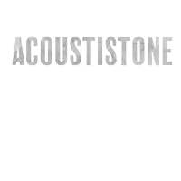 a logo for acousticone and audimute shows a wave