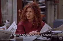debra messing grace adler will and grace disgrace youre a disgrace