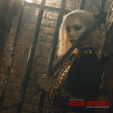 Holding A Lead Pipe Pom Klementieff GIF - Holding A Lead Pipe Pom Klementieff Mission Impossible Dead Reckoning Part One GIFs