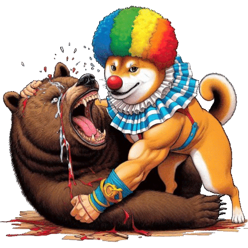 Clown Dog Idoge Sticker
