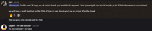 a screenshot of a slack conversation with nick at the top
