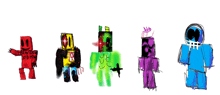 a drawing of a robot with the letter r on his shirt