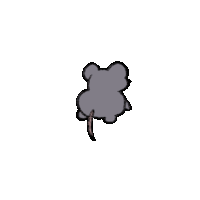 a cartoon drawing of a rat dancing on a white background .