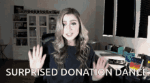 Katie Wilson Surprised Donation Dance GIF - Katie Wilson Surprised Donation Dance Dance Moves GIFs