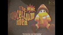 an ad for the new mycelium men shows a stuffed mushroom