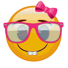 pink nerdy nerd emoji