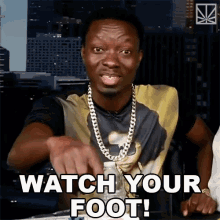 Watch Your Foot Warn GIF - Watch Your Foot Warn Alert GIFs