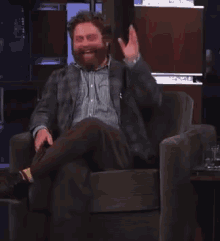 Can'T Stop Laughing GIF - Zach Galifinakis Laughter Funny GIFs