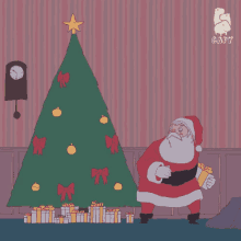 Surprise! Merry Christmas! GIF - Santa Merry Christmas Happy Holidays GIFs
