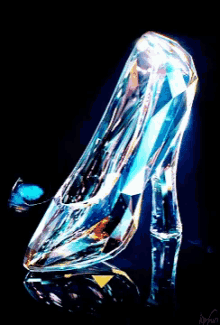 cinderella glass slippers butterfly