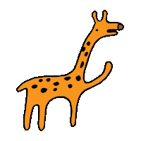 Giraffe Glitch Sticker