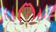 a close up of a cartoon character 's face with red hair