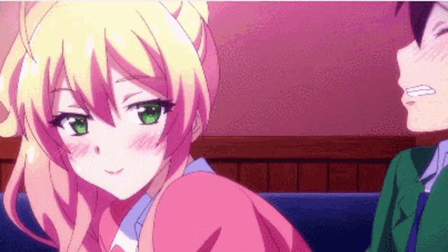 Hajimete no Gal - Yukana and Junichi Kiss! on Make a GIF