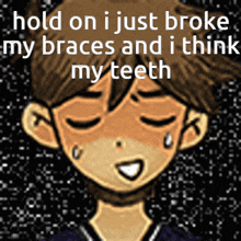 Omori Braces GIF - Omori Braces Broke My Teeth GIFs