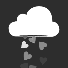 Enamora Lluvia De Corazones GIF - Hearts Cloud Raining GIFs