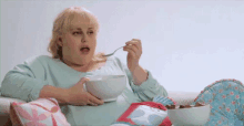 The Good Life GIF - Rebel Wilson Eat Cereal GIFs