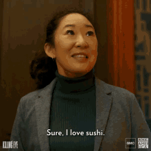 Sure I Love Sushi Asian Food GIF - Sure I Love Sushi Asian Food Hungry GIFs