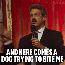 And Here Comes A Dog Trying To Bite Me I Think You Should Leave With Tim Robinson GIF - And Here Comes A Dog Trying To Bite Me I Think You Should Leave With Tim Robinson This Dog Here Is Trying To Bite Me GIFs