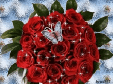 Rose Bouquet GIF - Rose Bouquet Butterfly GIFs