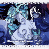 a drawing of a couple with the name shadowcomet canon on the bottom