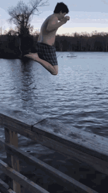 Garrit Garritwater GIF - Garrit Garritwater Jump Into Cold River GIFs
