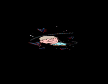 a cartoon drawing of a person with two faces on it
