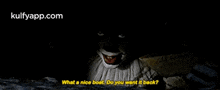 a clown in a dark room with the words what a nice boat do you want it back