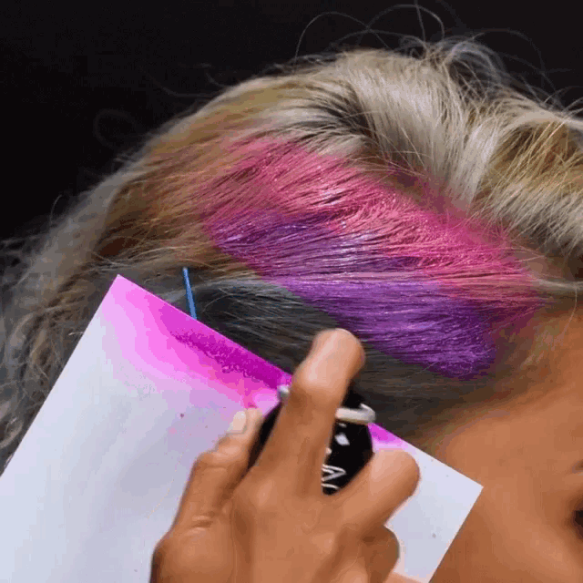Hair Color Pink Hair GIF - Hair Color Pink Hair Spray Paint - Discover &  Share GIFs