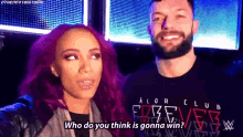 Who Do You Think Is Gonna Win Sasha Banks GIF - Who Do You Think Is Gonna Win Sasha Banks Finn Balor GIFs