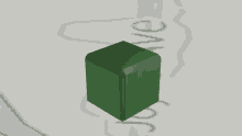 Cube Spinning 3d Render GIF - Cube Spinning 3d Render Green Cube GIFs