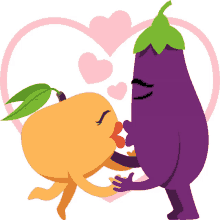 lovers eggplant life joypixels eggplant love