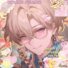 a picture of a boy with glasses and the words chronic creamer on the bottom
