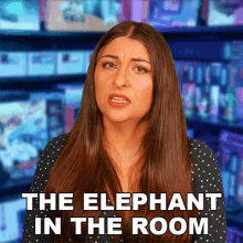 The Elephant In The Room Lady Decade GIF - The Elephant In The Room Lady Decade The Problem Here GIFs