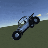 a buggy in a video game with the letter b on the side