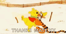 Thanks Mate Hugs GIF - Thanks Mate Hugs Winnie The Pooh Tiger GIFs