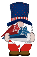Gnome Patriotic Sticker - Gnome Patriotic Memorial Day Stickers