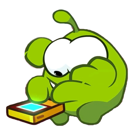 Playing Games Om Nom Sticker - Playing Games Om Nom Cut The Rope Stickers