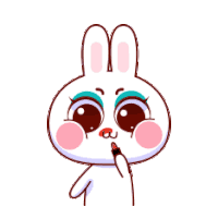 Funny Rabbit Sticker - Funny Rabbit Makeup For Lover Stickers
