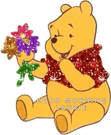 Winnie The Pooh Flowers GIF - Winnie The Pooh Flowers Smile GIFs
