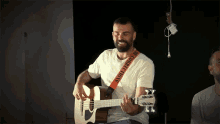 Acoustic Bass Guitar Grooving GIF
