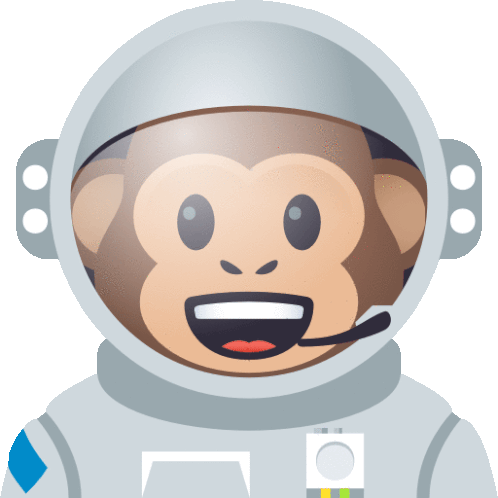 Astronaut Monkey Monkey Sticker - Astronaut Monkey Monkey Joypixels Stickers