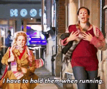 Miranda Hart I Have To Hold Them When Running GIF - Miranda Hart I Have To Hold Them When Running Chest GIFs